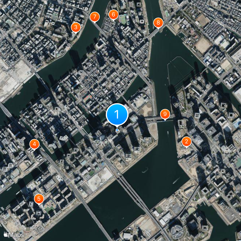 Harumi Island Triton Square Map