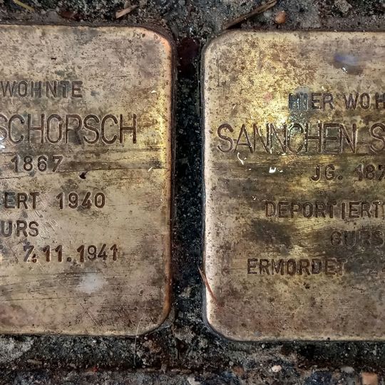 Stolperstein dedicated to Jette Schorsch