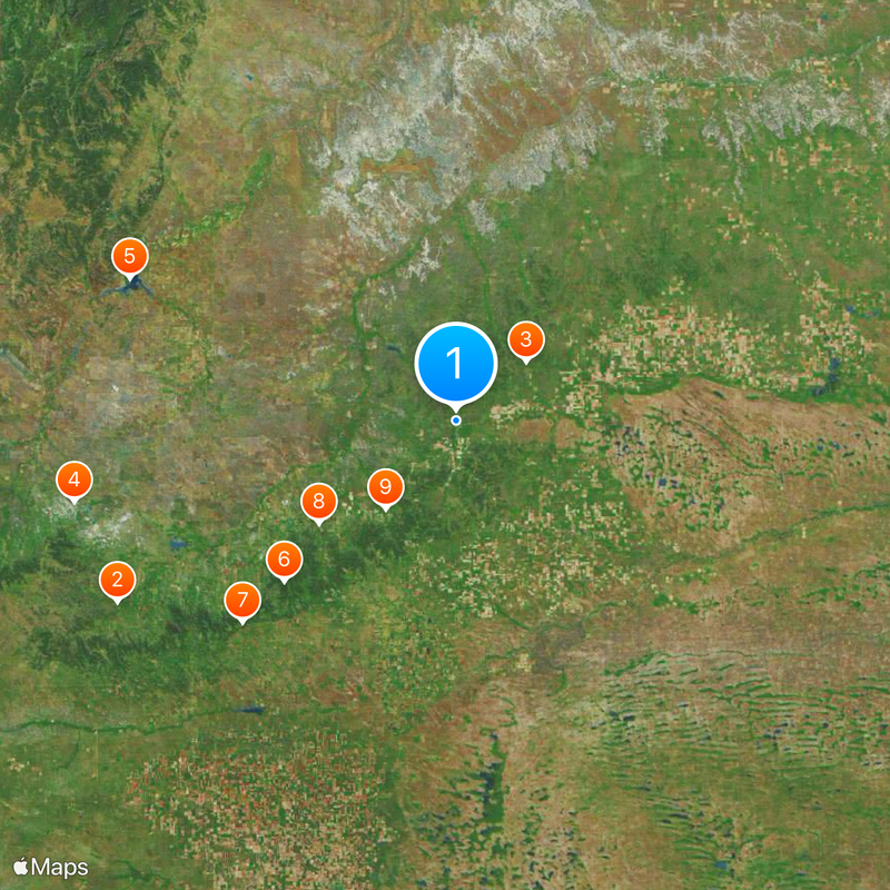 Pine Ridge Map