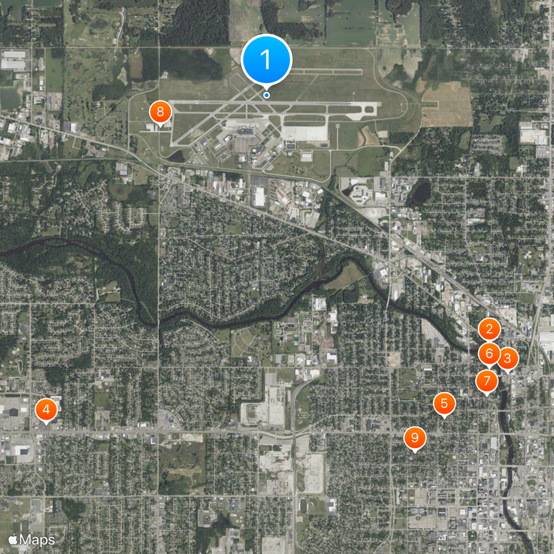 Capital Region International Airport Map
