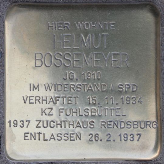 Stolperstein en memoria de Helmut Bossemeyer