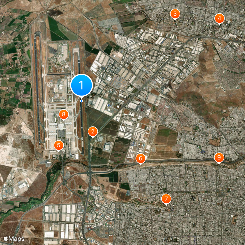 Arturo Merino Benítez International Airport Map