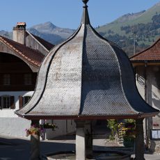 Covered village fountain