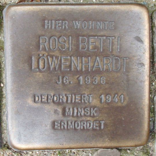 Stolperstein dedicated to Rosi Betti Löwenhardt