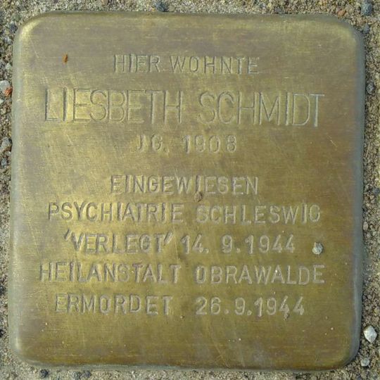 Stolperstein en memoria de Liesbeth Schmidt