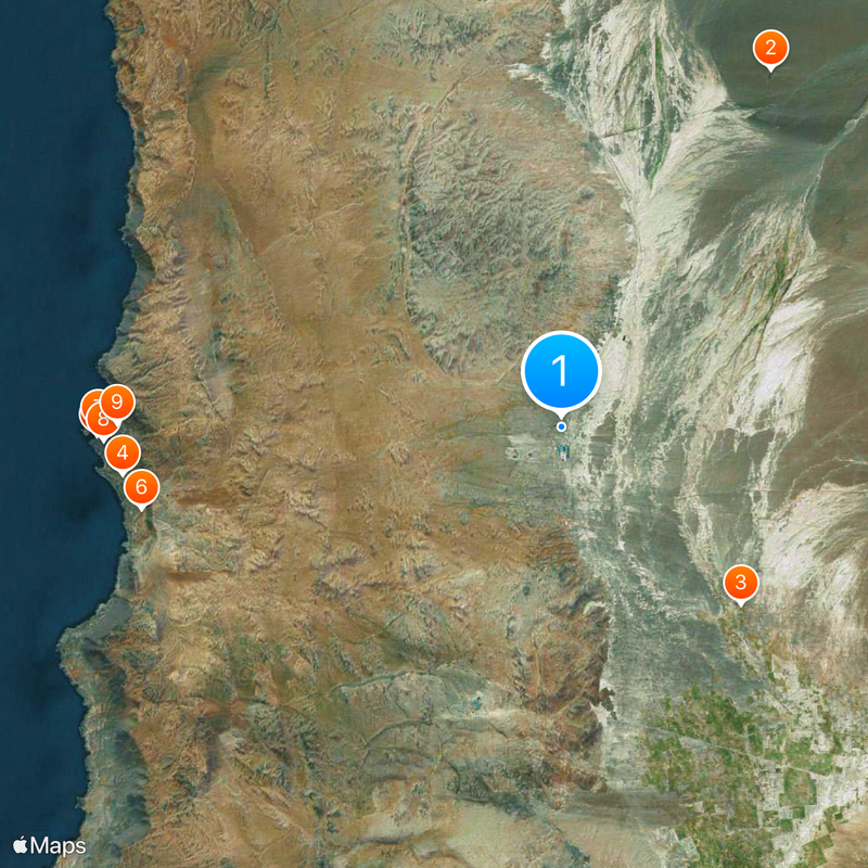 Humberstone and Santa Laura Saltpeter Works Map