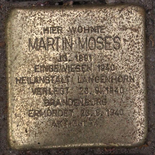 Stolperstein à la mémoire de Martin Moses