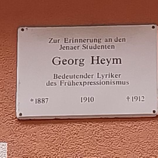 Gedenktafel in Jena: Heym, Georg