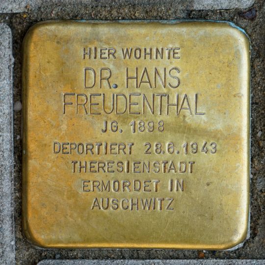 Stolperstein en memoria de Hans Freudenthal