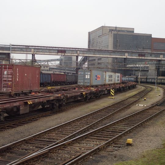 Vysoká lávka přes nákladní nádraží Paskov