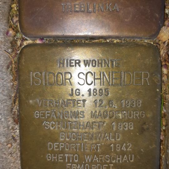 Stolperstein en memoria de Isidor  Schneider