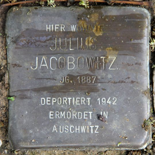 Stolperstein en memoria de Julius Jacobowitz