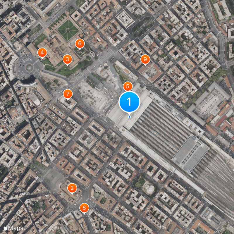 Roma Termini railway station Map