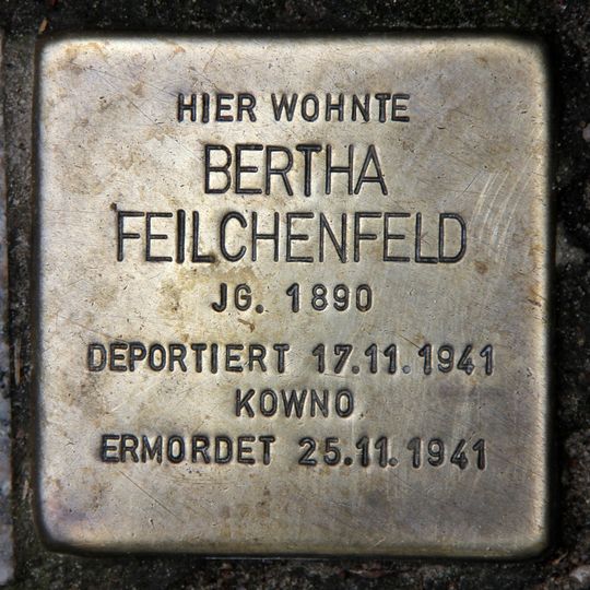 Stolperstein en memoria de Bertha Feilchenfeld