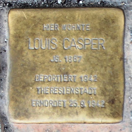 Stolperstein dedicated to Louis Casper