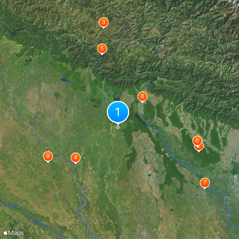 Pilibhit Tiger Reserve Mapa