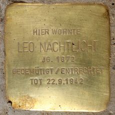 Stolperstein dedicated to Leo Nachtlicht