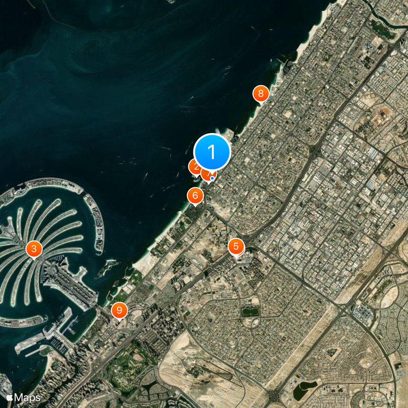 Jumeirah Beach Hotel Map