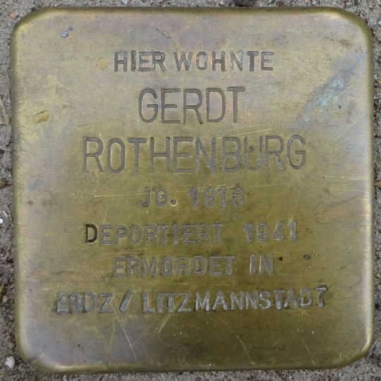 Stolperstein en memoria de Gerdt Rothenburg
