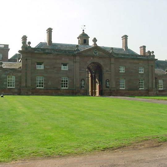 Triumphal Entry To Forecourt Of Patshull Hall And Flanking Screen Walls