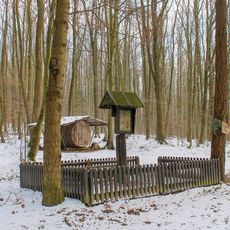 Obrázek svatého Huberta u Dubicka v lese