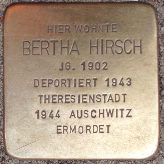 Stolperstein für Bertha Hirsch