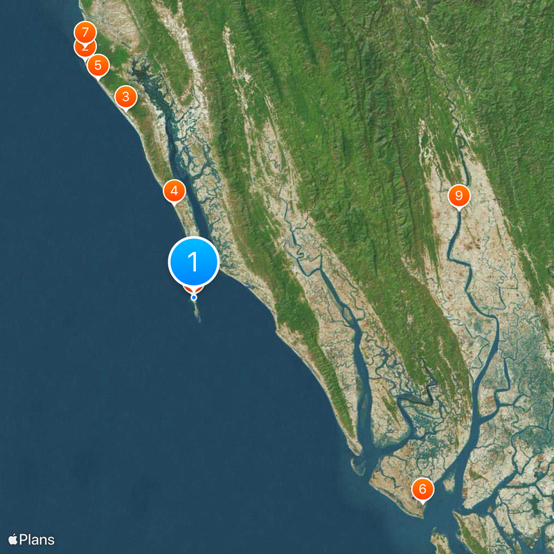 St. Martin's Island Map