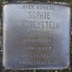 Stolperstein dedicated to Sophie Rosenstein