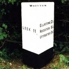 Milepost, near Eid Low, between Wootton & Ramshorn