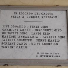 Plaque to the fallen of Luco war 1940-45