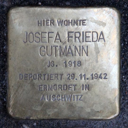 Stolperstein dedicated to Josefa Frieda Gutmann
