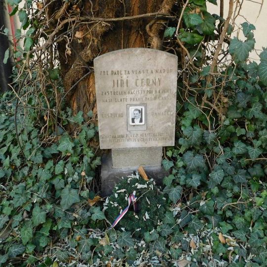Pamětní deska Jiřího Černého v Klementinu v Praze