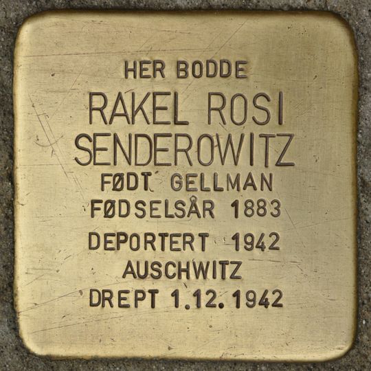 Stolperstein en memoria de Rakel Rosi Senderowitz f. Gellman