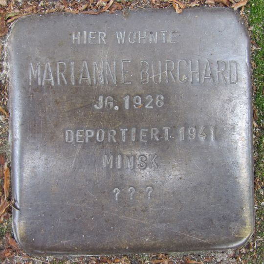 Stolperstein dedicated to Marianne Burchard