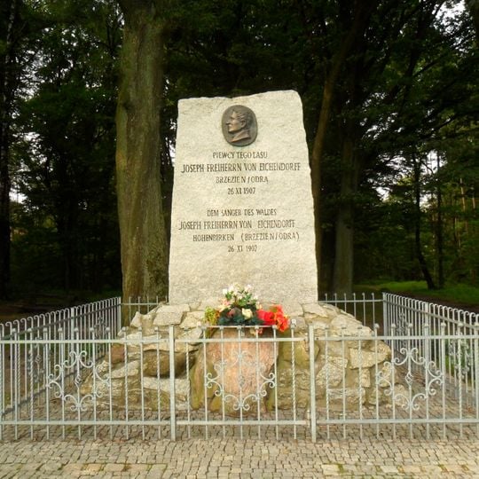Joseph von Eichendorff monument in Brzezie