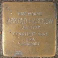 Stolperstein dedicated to Arnold Hagenow