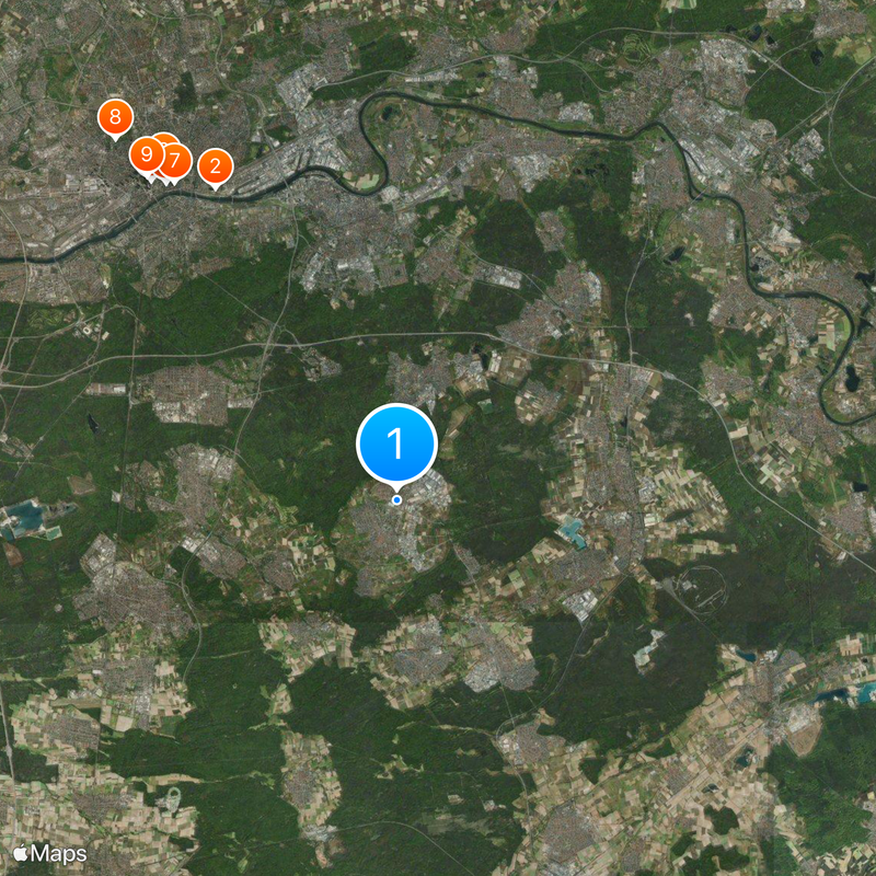 Landkreis Offenbach Kaart