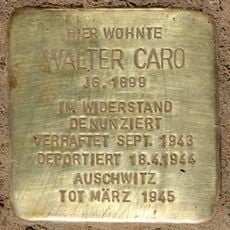 Stolperstein dedicated to Walter Caro