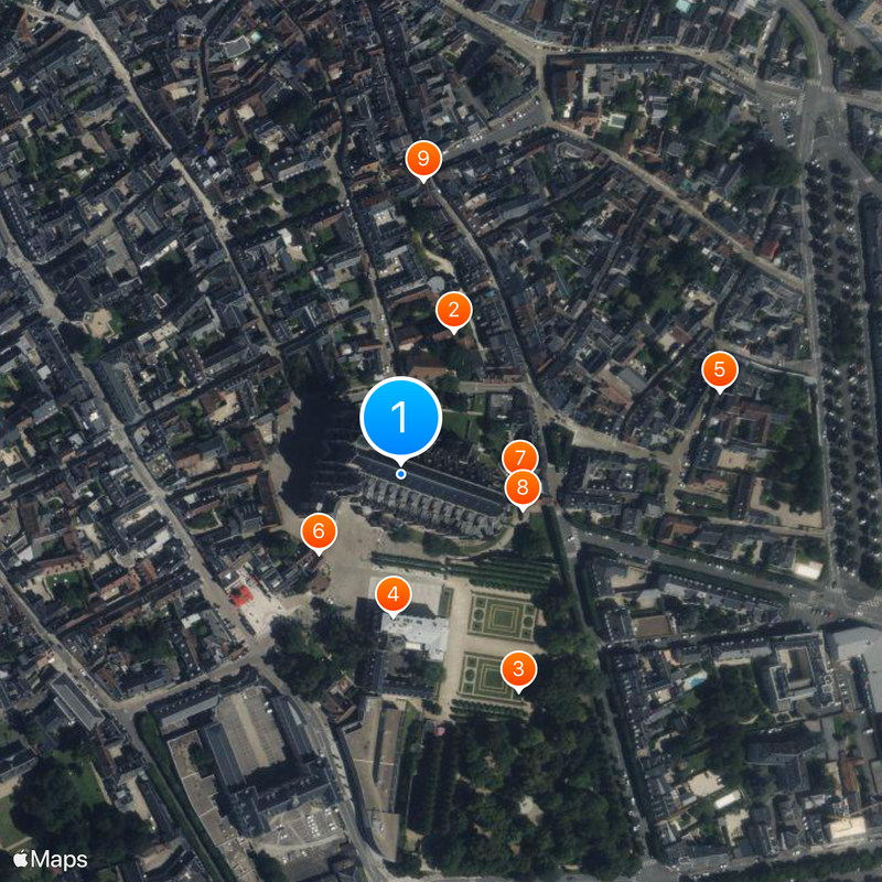 Catedral de Bourges Mapa