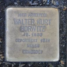 Stolperstein à la mémoire de Walter Kurt Horwitz