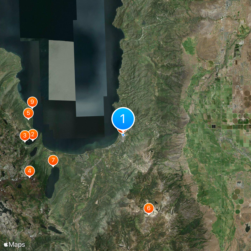Harveys Lake Tahoe Map