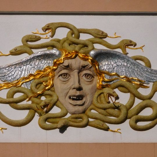 Relief of Medusa at Krčská 36