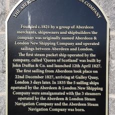 Commemorative Plaque to the founding of the Aberdeen Steam Navigation Company