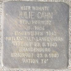 Stolperstein en memoria de Julie Cahn