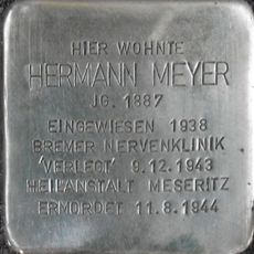 Stolperstein en memoria de Hermann Meyer