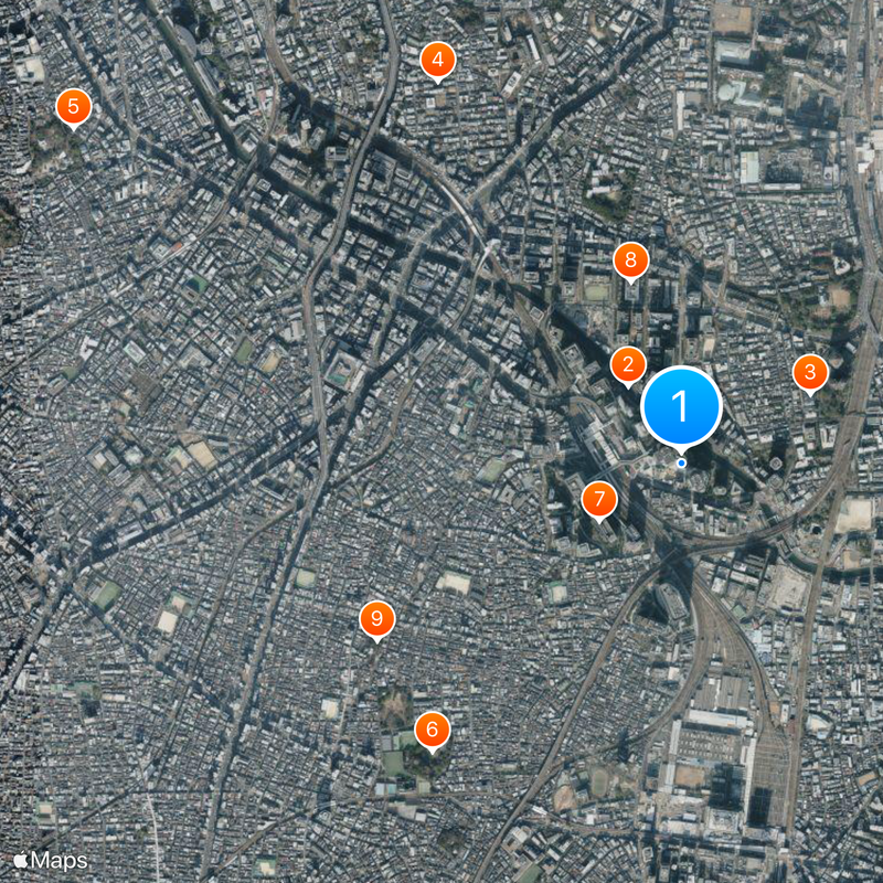 Gate City Ohsaki Mapa