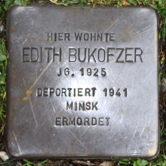 Stolperstein en memoria de Edith Bukofzer