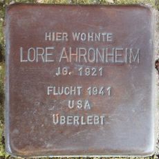 Stolperstein dedicated to Lore Ahronheim