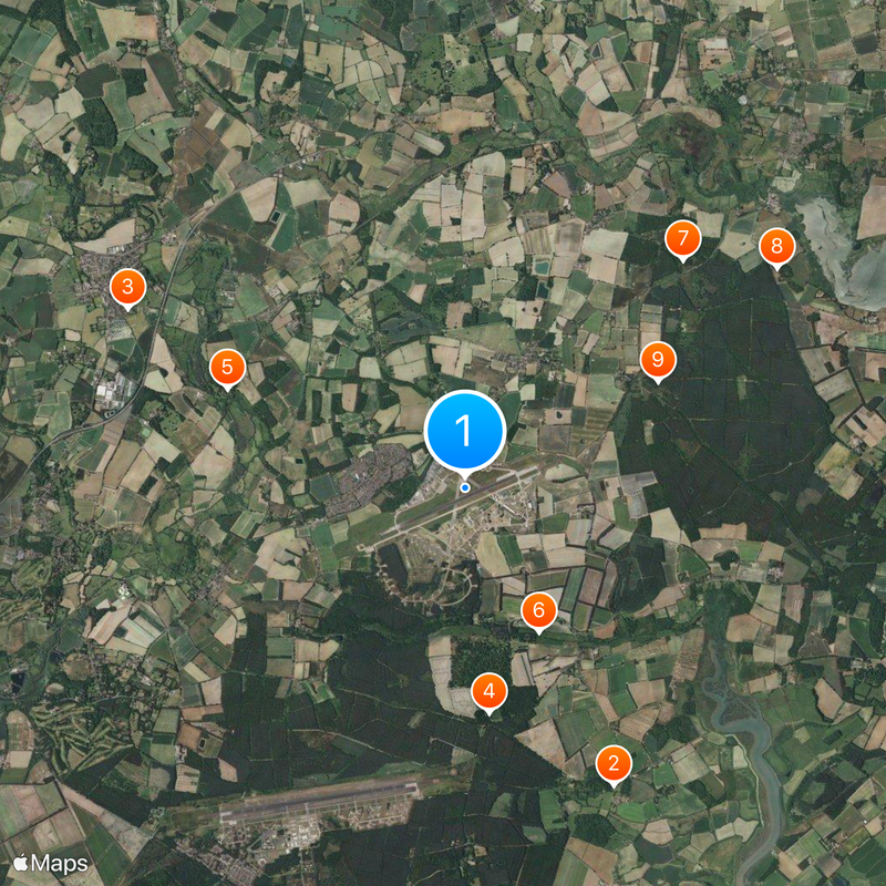 RAF Bentwaters Map