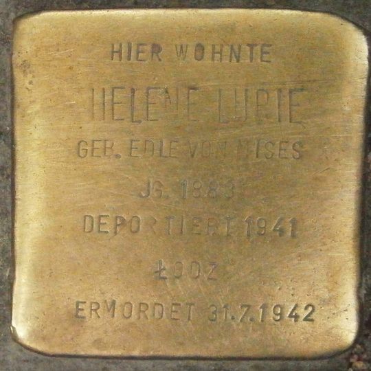 Stolperstein em memória de Helene Lurie